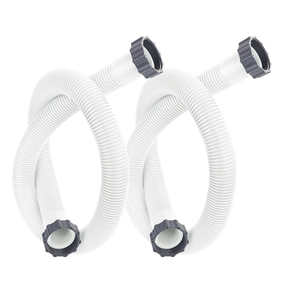 Augisteen pool hose with nuts on ends for secure above-ground pool connections