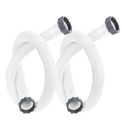 Augisteen pool hose with nuts on ends for secure above-ground pool connections