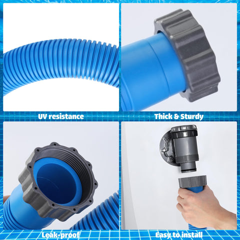 Easy installation with threaded ends and knurled nuts on Augisteen hose