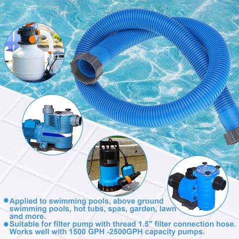 In use with an above-ground pool setup featuring Augisteen hose