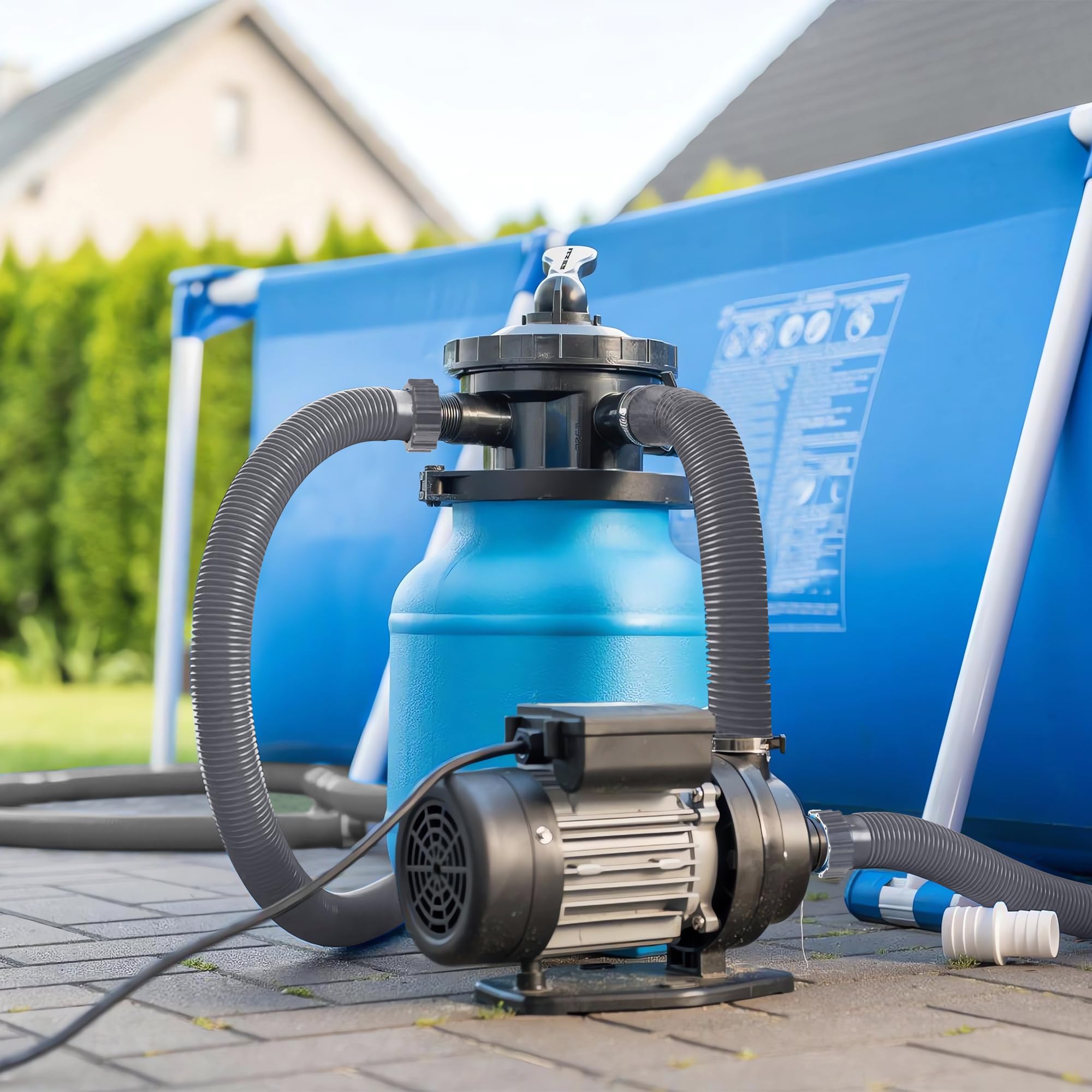 Augisteen hoses compatible with above-ground pools and hot tubs.