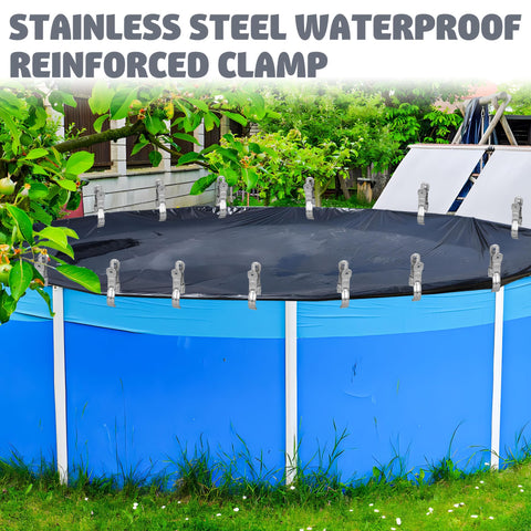 Augisteen pool cover fasteners resist rain and harsh weather for reliable protection.