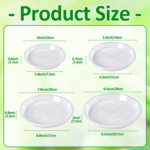 Augshy 6-inch clear plant saucer demonstrates even drainage and spill protection
