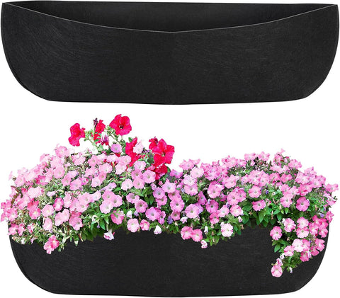 Augshy 24-inch window box liner with black insert for moisture management