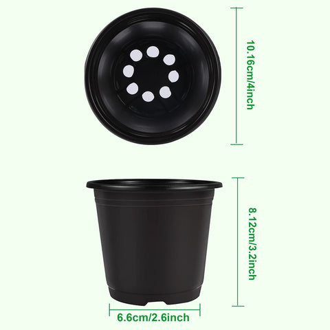 Augshy 4-inch seedling pots ideal for starting herbs and small plants.