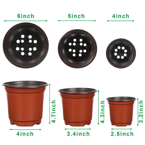 Augshy 5-inch nursery pot ideal for transplanting and small plants