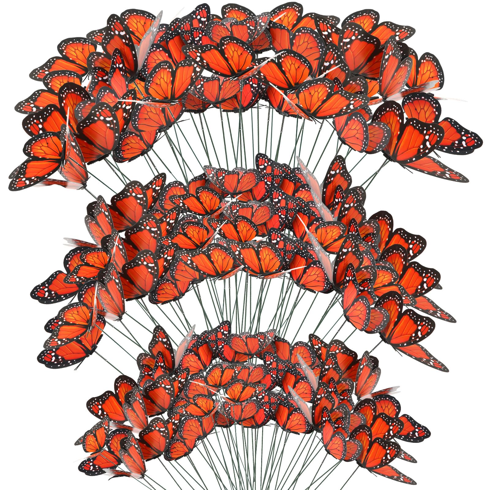 Augshy monarch butterfly stake 8cm in outdoor garden adds vibrant color