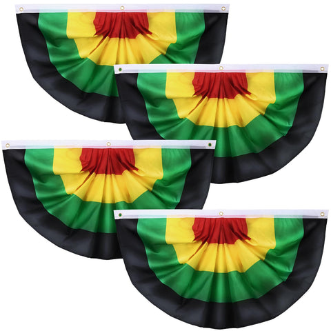 Augshy black history month bunting flag ready for outdoor setup, durable and colorful.