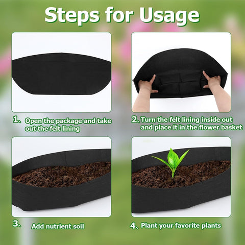 Augshy black-insert liner provides good air flow for thriving plants.