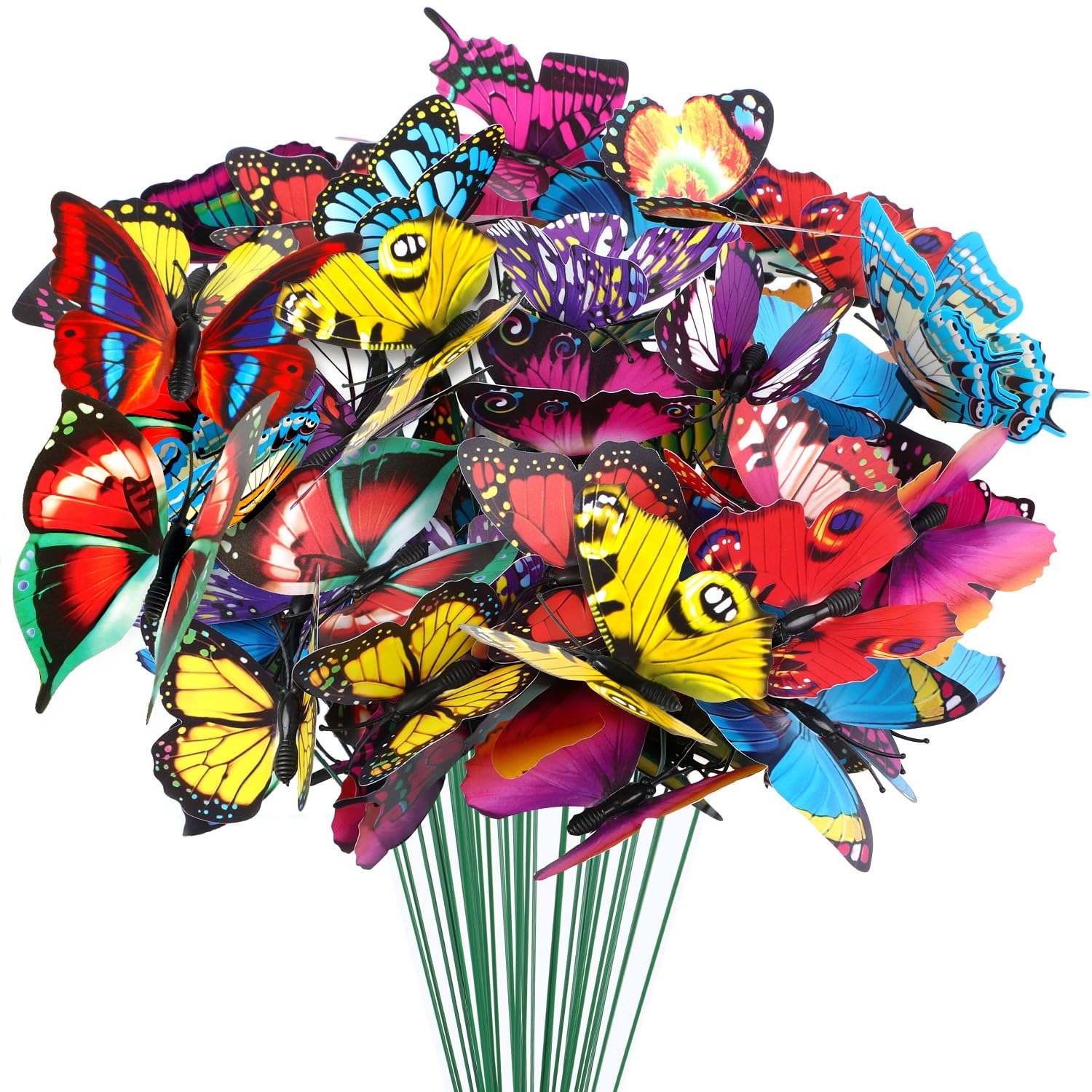 Augshy butterfly stakes colorful package brightens outdoor spaces.