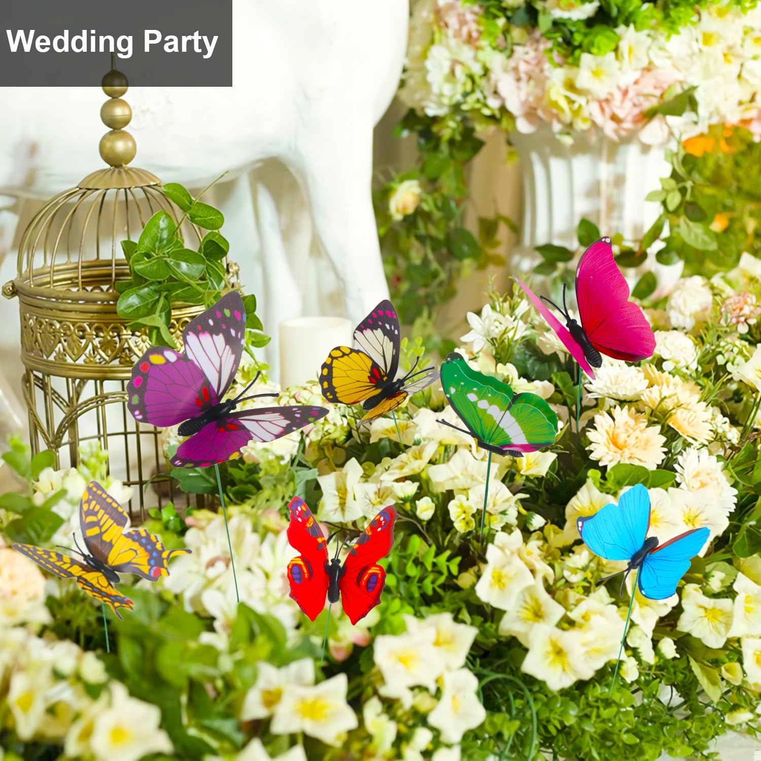 Augshy butterfly stakes indoor plant displays with lively motion.