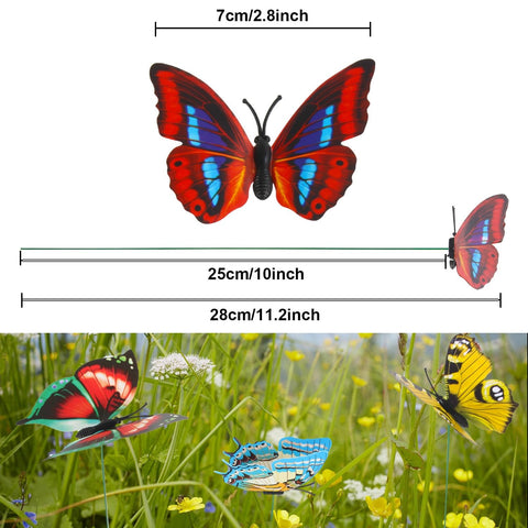 Augshy butterfly stakes on pots add indoor charm.