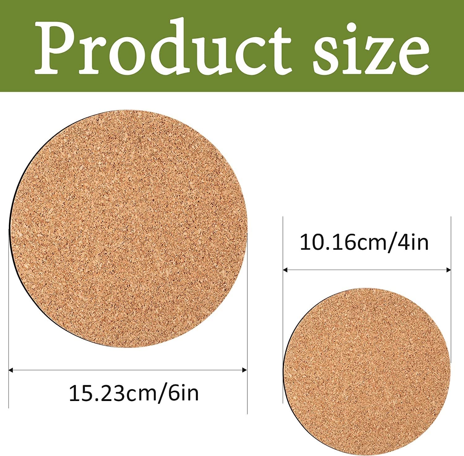 Augshy cork plant mat 4in assembled set on a table to protect surfaces.