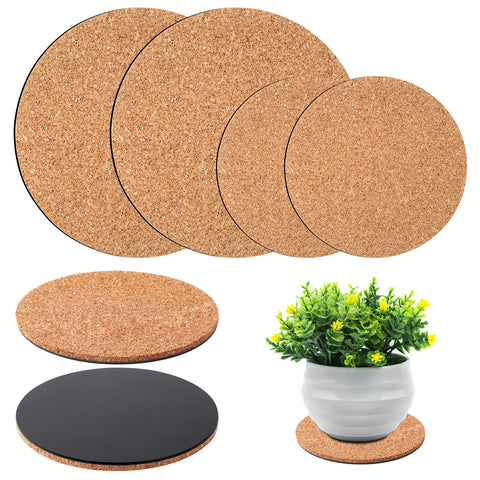 Augshy cork plant mat 4in close-up texture, showing natural cork fibers and moisture protection.