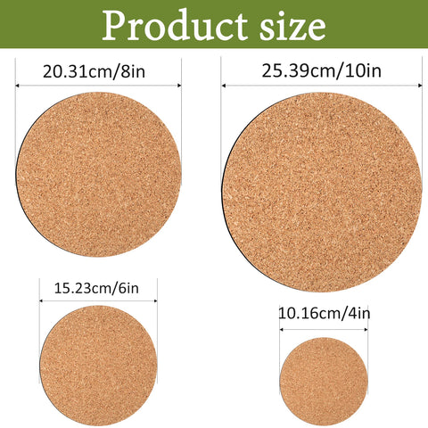 Augshy cork plant saucer 6-inch close-up highlights waterproof back layer