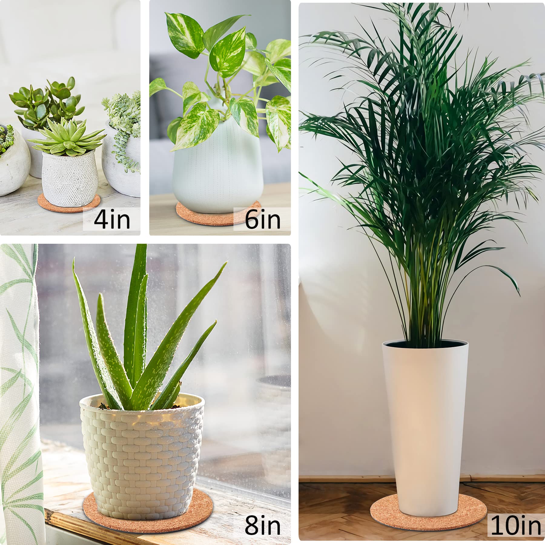 Augshy cork plant saucer waterproof back layer for furniture protection
