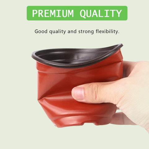 Augshy plastic nursery pots with deform-resilient design return to shape easily.