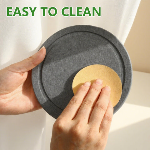 Augshy 4-inch saucer absorbs moisture quickly to reduce overwatering risk.