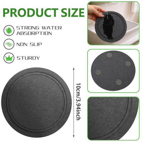 Augshy 4-inch saucer, side view highlighting non-slip feet and surface protection.
