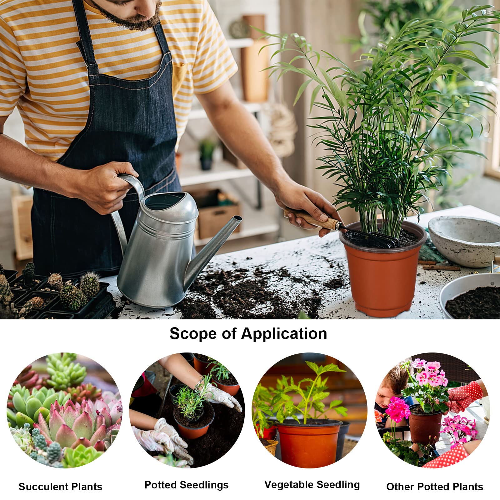 Augshy durable PP pots withstand reuse in gardens.