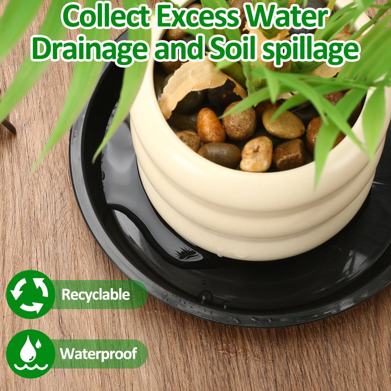 Augshy saucer tray protecting floors with elegant balance and stability