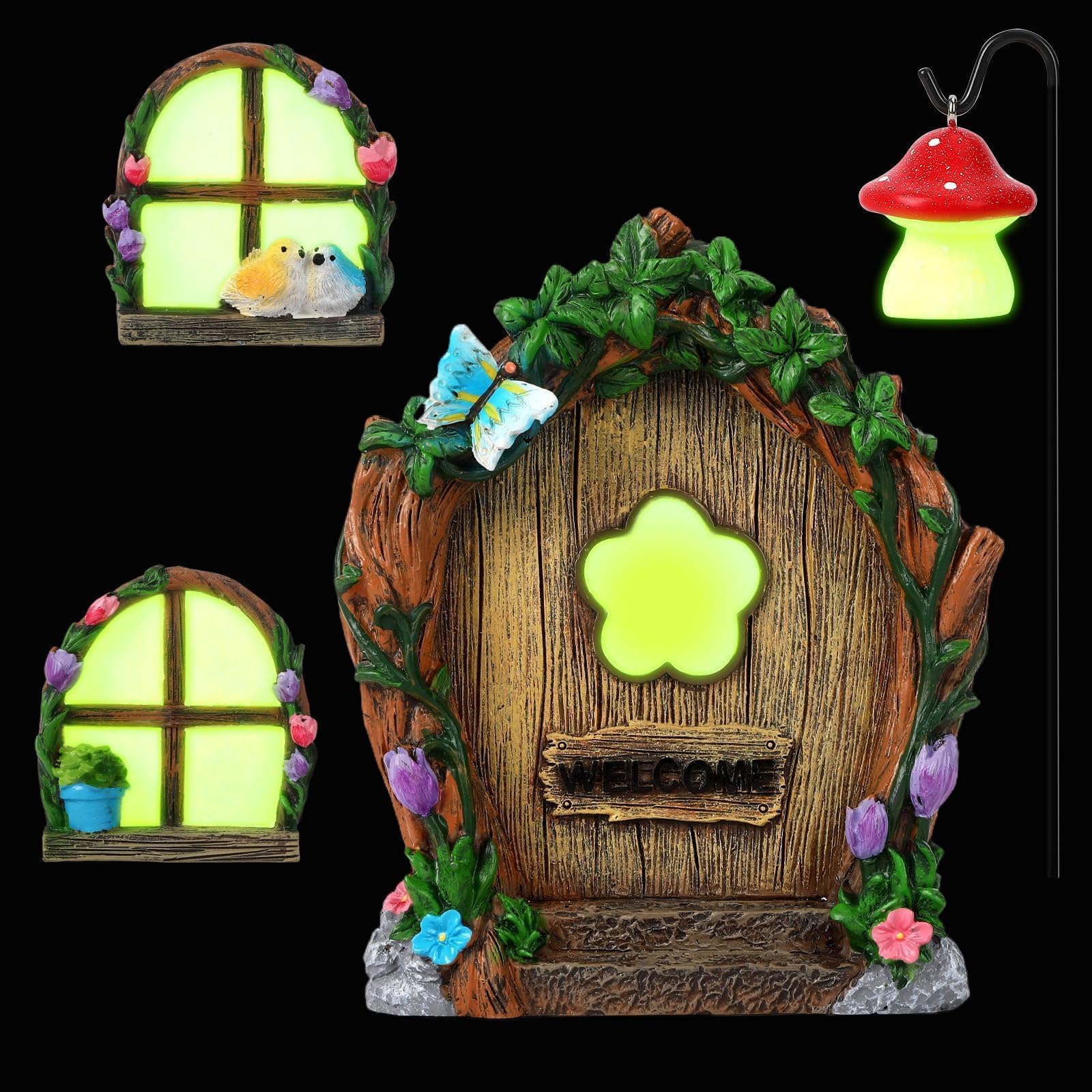 Augshy fairy door hook-back ready for easy mounting