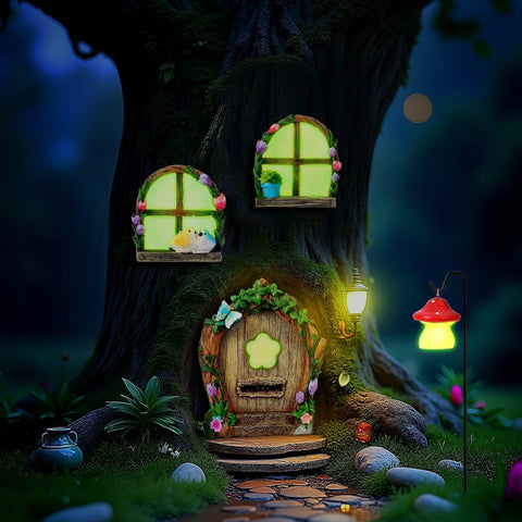 Augshy fairy tale garden decor for home or yard