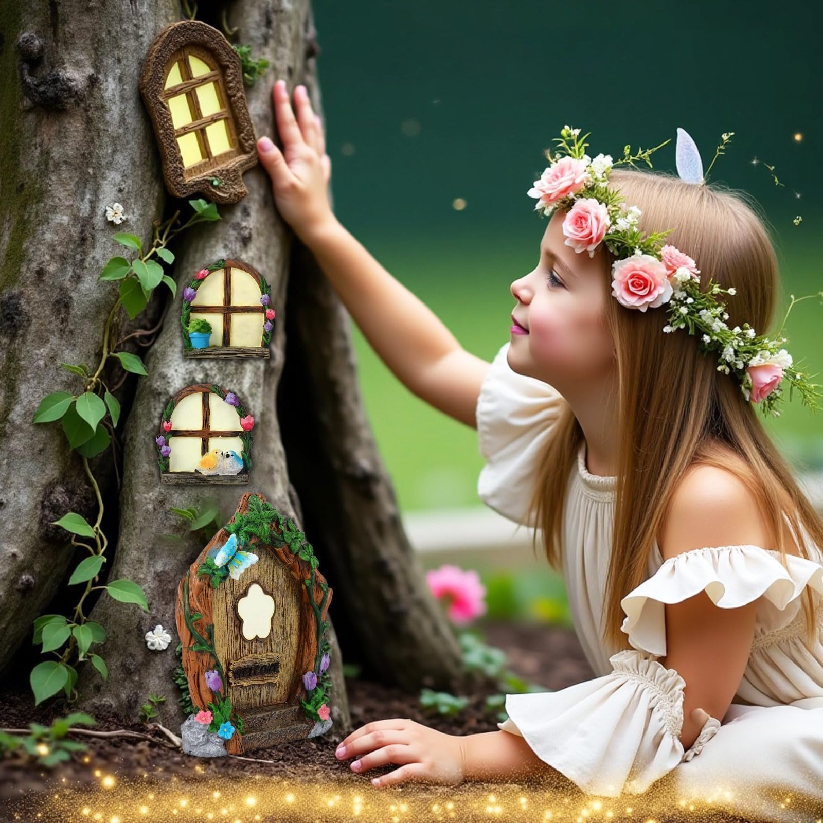 Augshy fairy window details capture woodland charm