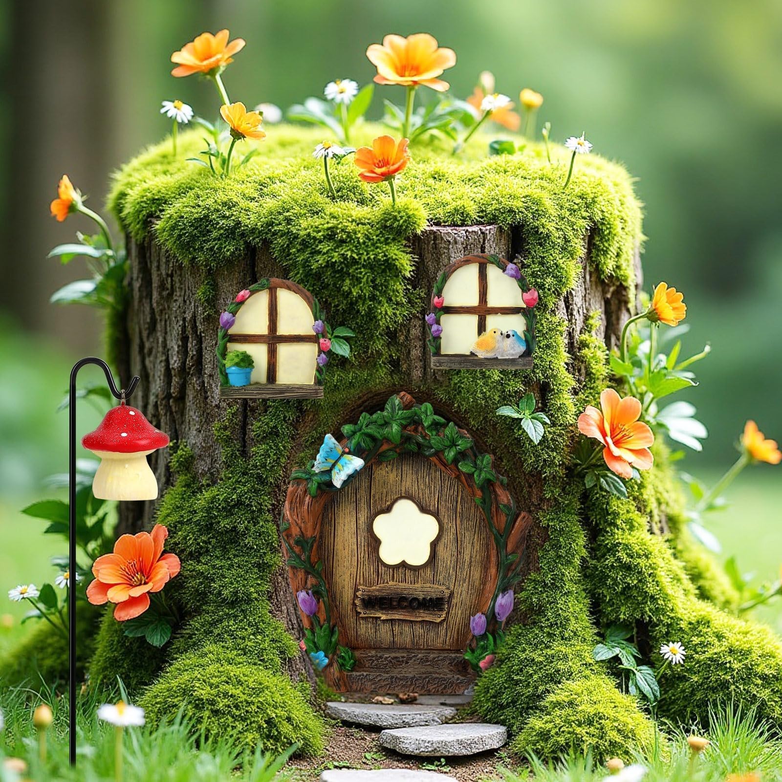 Augshy garden fairy scene adds whimsical focal point