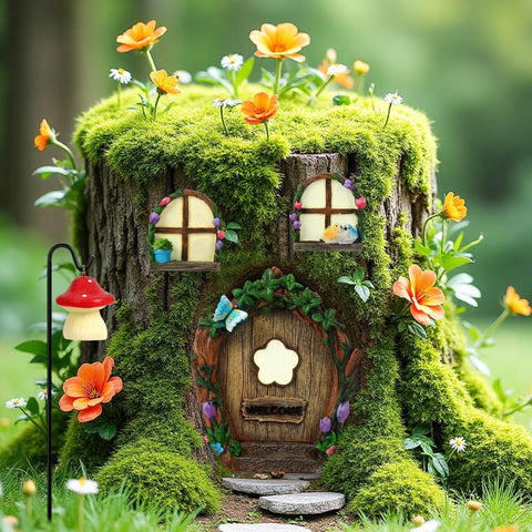 Augshy garden fairy scene adds whimsical focal point