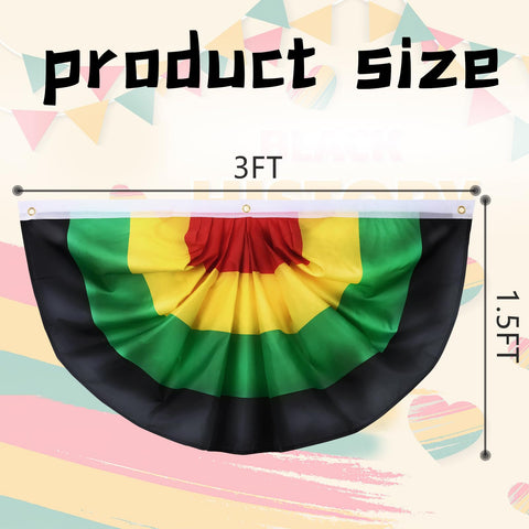 Close-up of Augshy half-fan banner showing pleated design and sturdy stitching.