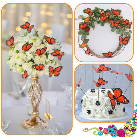 Augshy Halloween monarch butterfly stake decor brightens party displays