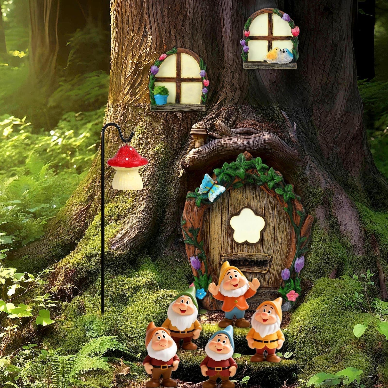 Augshy mushroom lantern nightglow for soft garden light