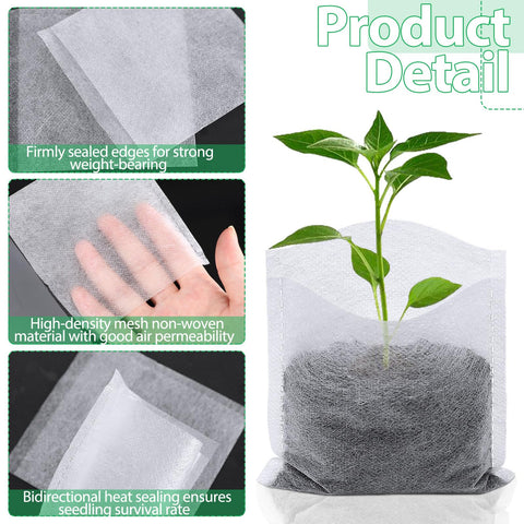 Detail of Augshy non-woven material supporting healthy root growth
