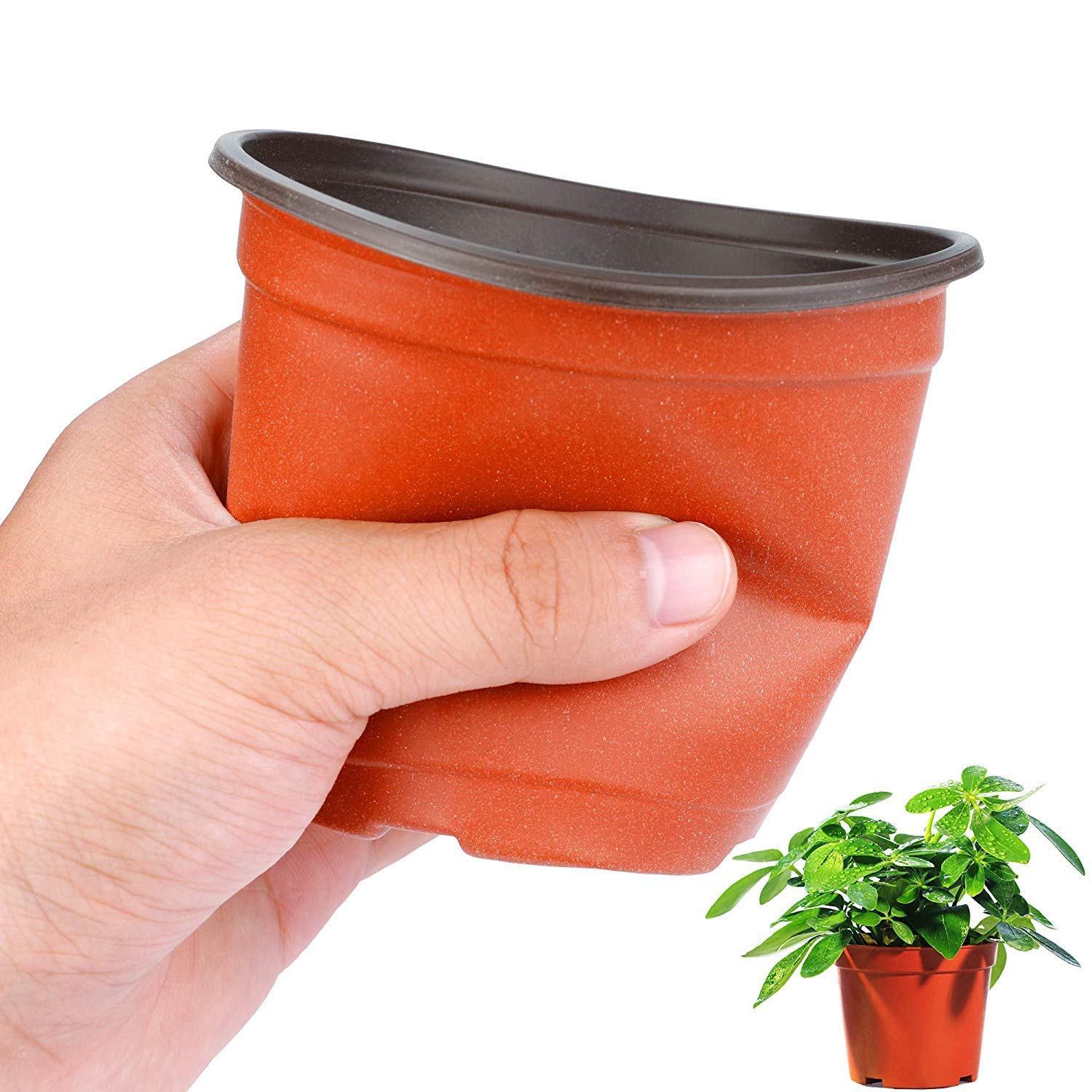Augshy nursery pot drain holes closeup demonstrates airflow and drainage