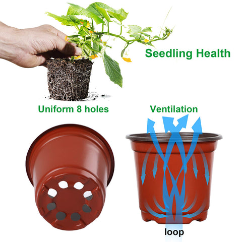 Augshy nursery pot UV-resistant exterior protects contents from sun exposure.