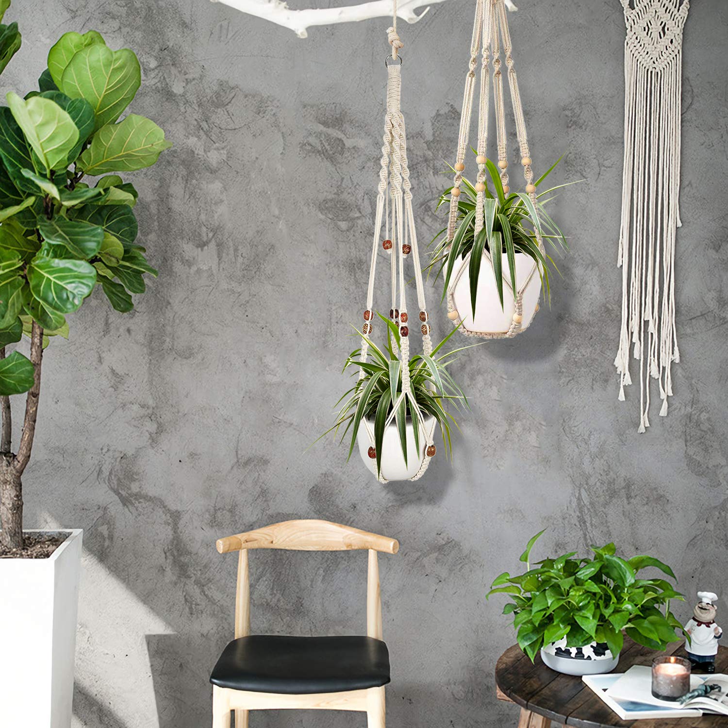 Augshy patio balcony plant hanger saves space while showcasing your plants.