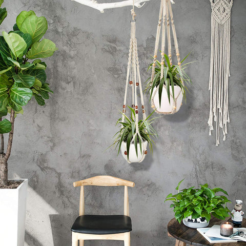 Augshy patio balcony plant hanger saves space while showcasing your plants.