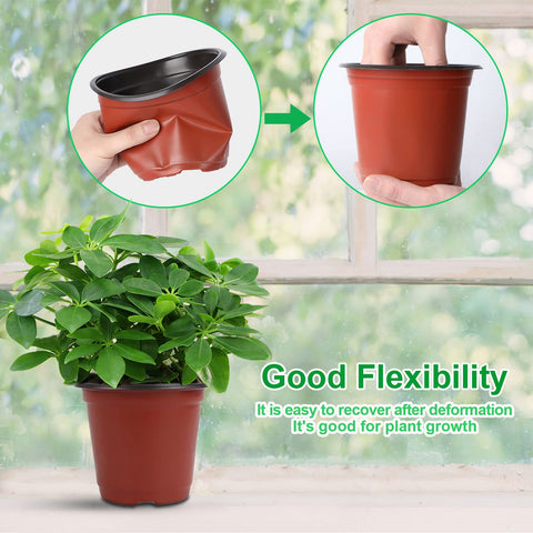 Augshy red-brick exterior pot blocks UV for longevity