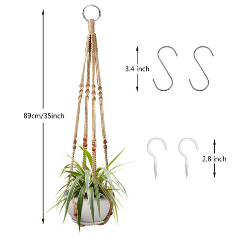 Augshy wood bead decorative accents add modern charm to planters.