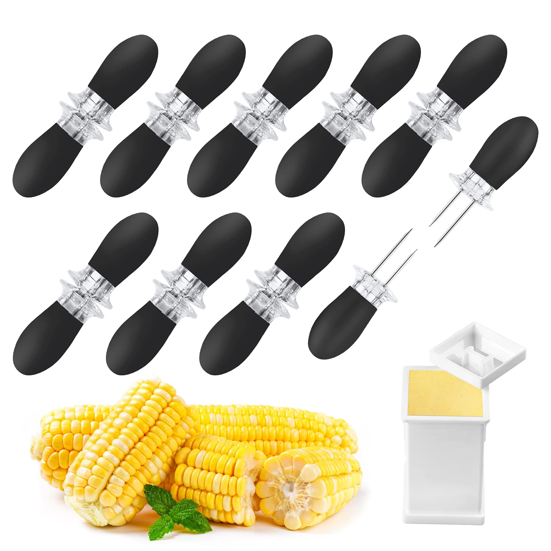 AUGSUN 18Pcs corn holders set for easy corn on the cob serving.