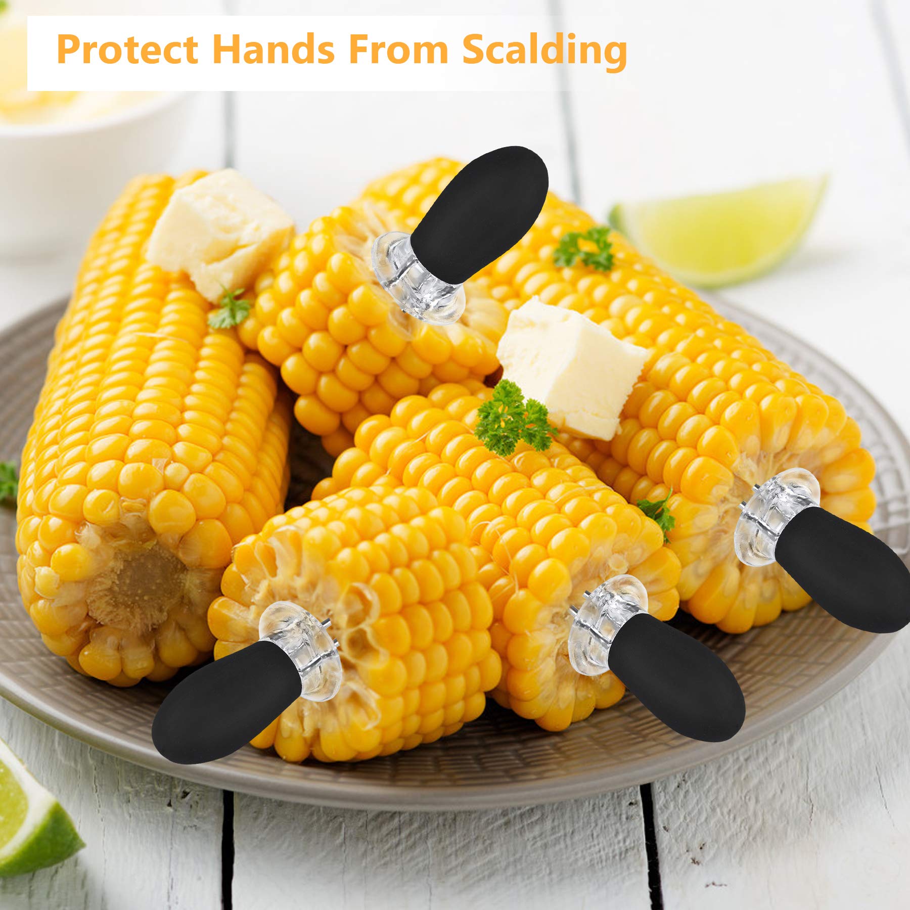 AUGSUN BBQ-table-ready corn holders simplify serving at gatherings.