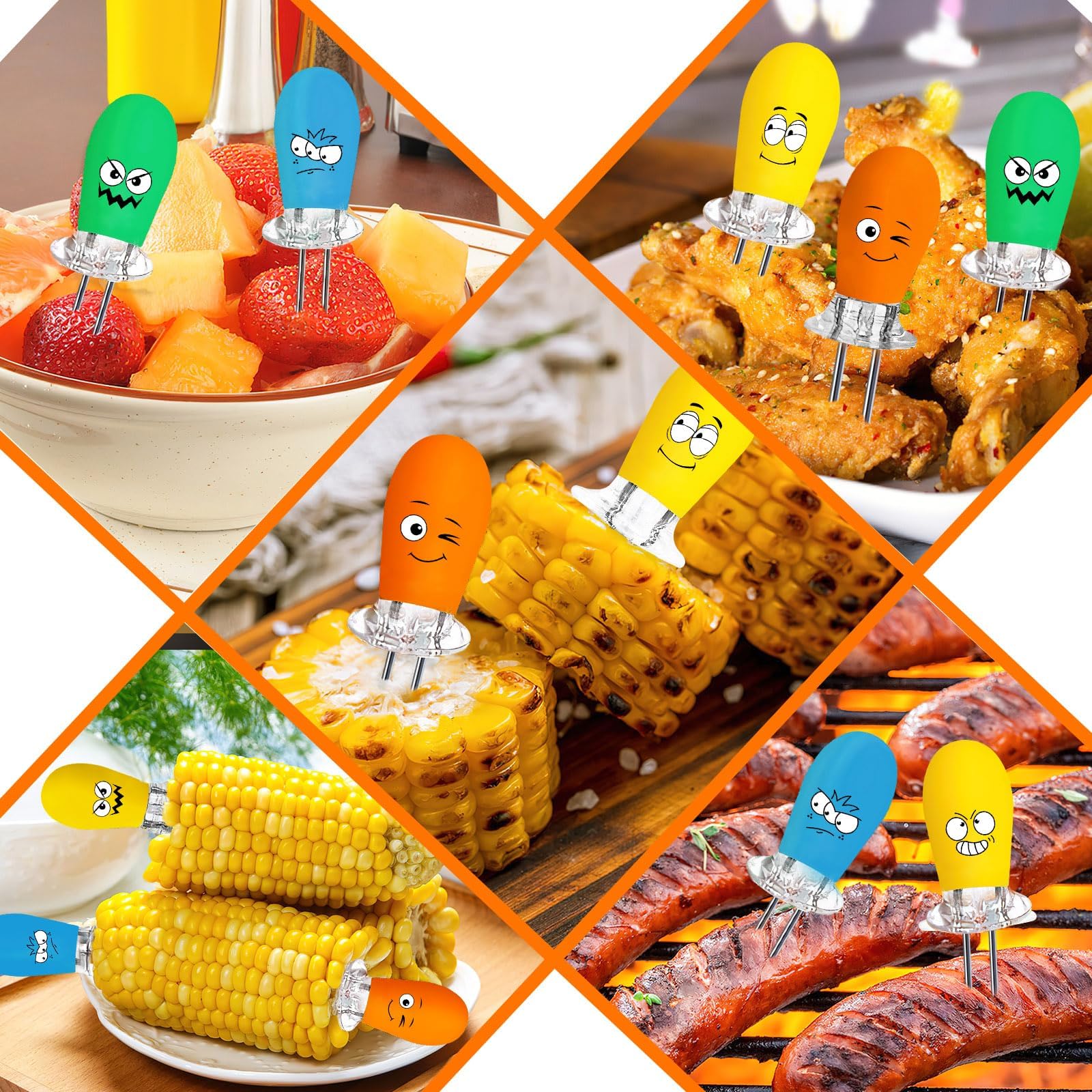 AUGSUN color-varied sets with yellow, orange, green, and blue pairs.
