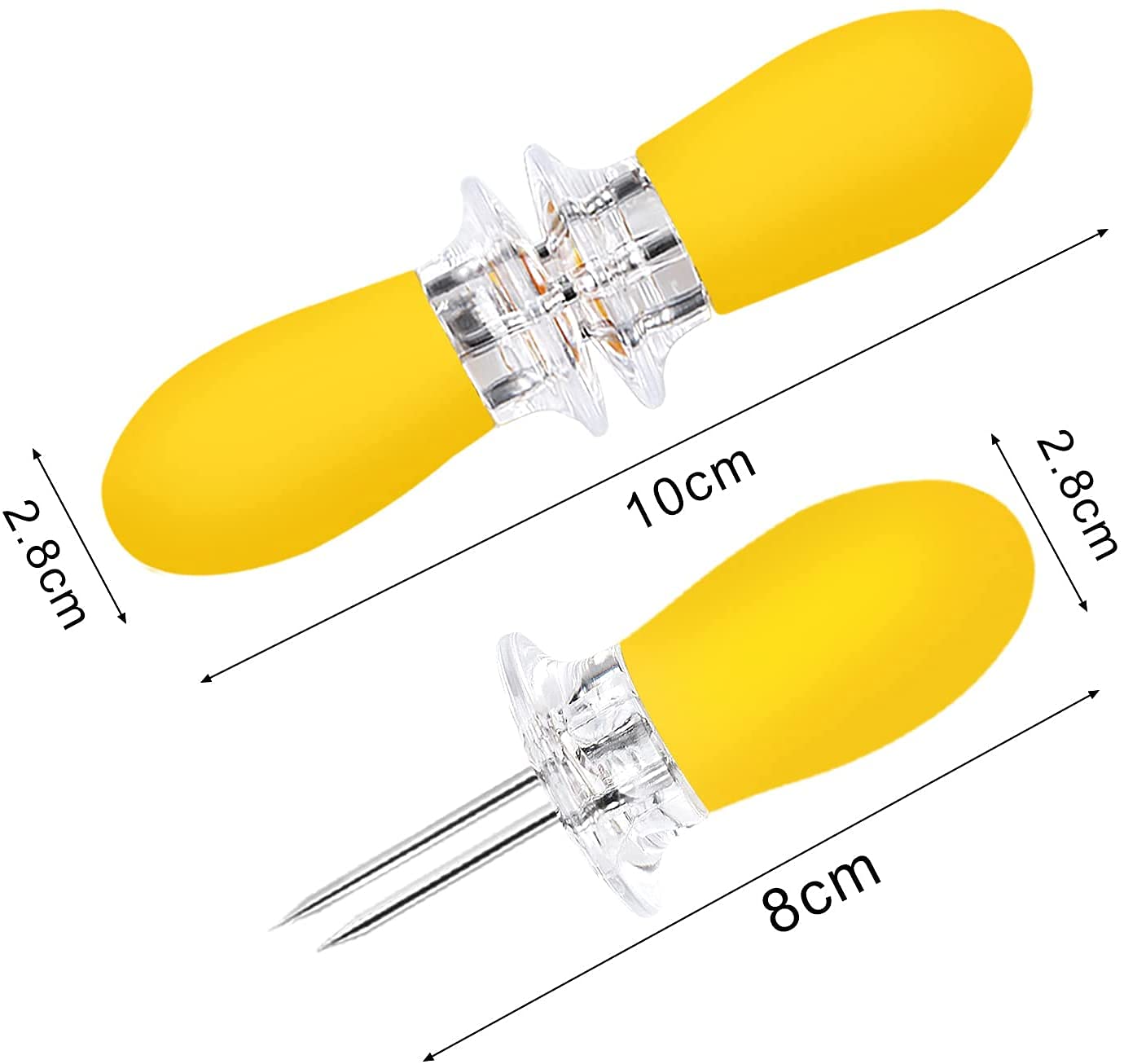 Augsun corn holders green pair designed for easy handling