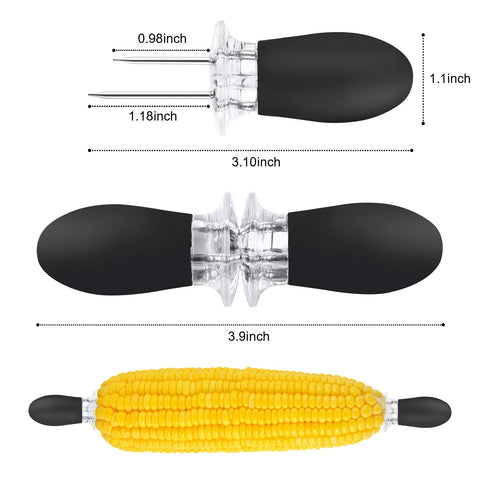AUGSUN interlocking-design corn holders help keep the set neatly stored.