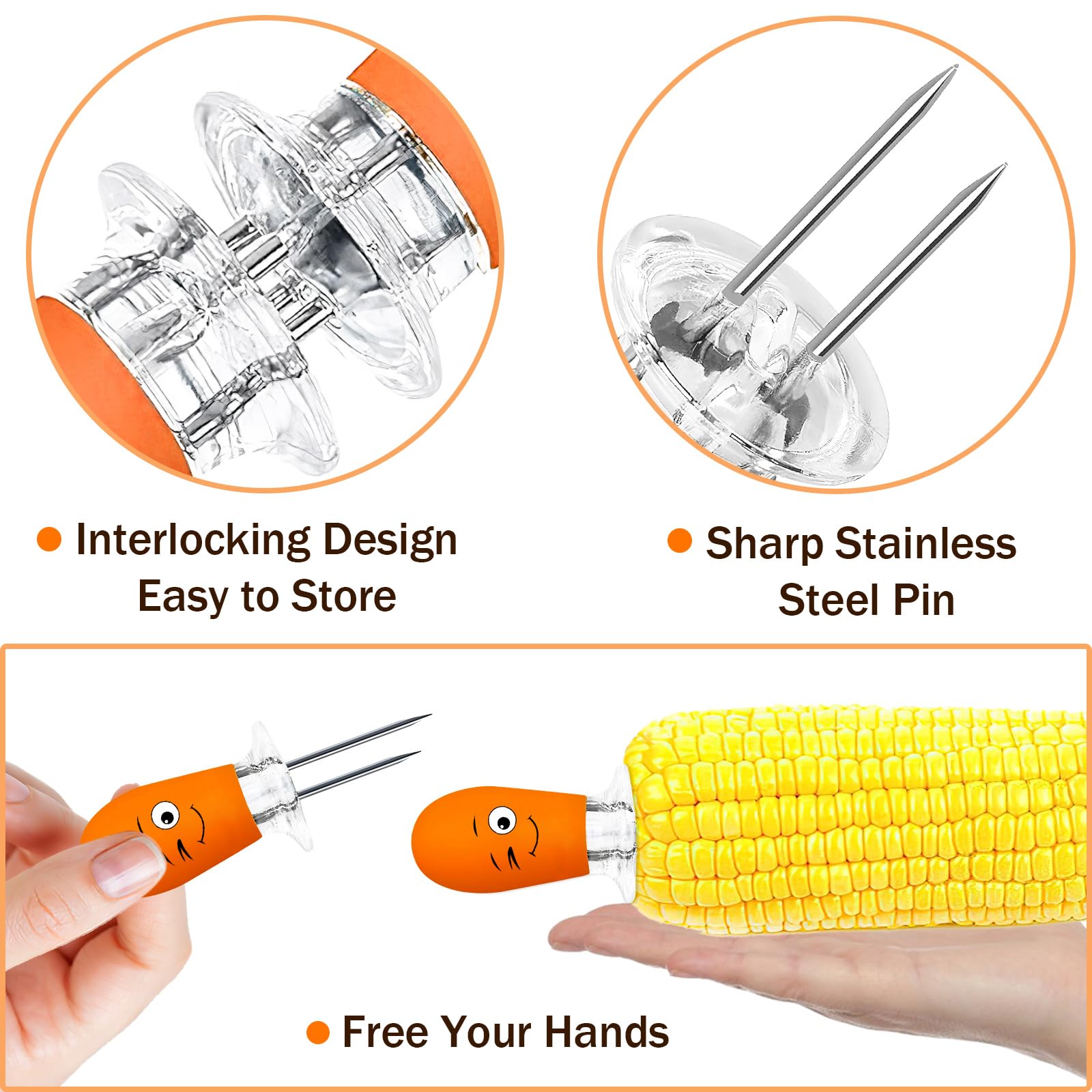 Augsun stainless-steel prongs ensure rust-free durability and easy cleaning after use