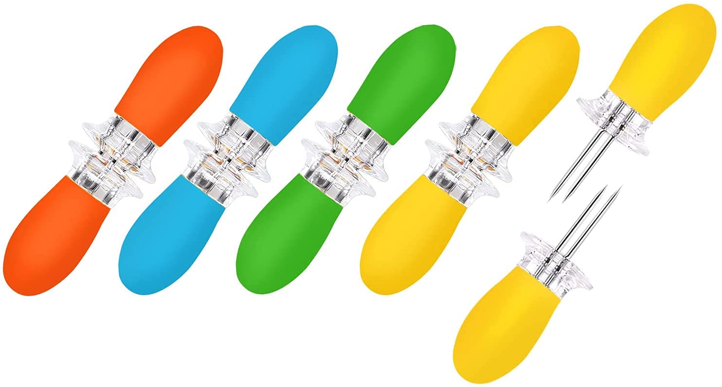 Augsun corn holders yellow pair for safe grip on hot corn