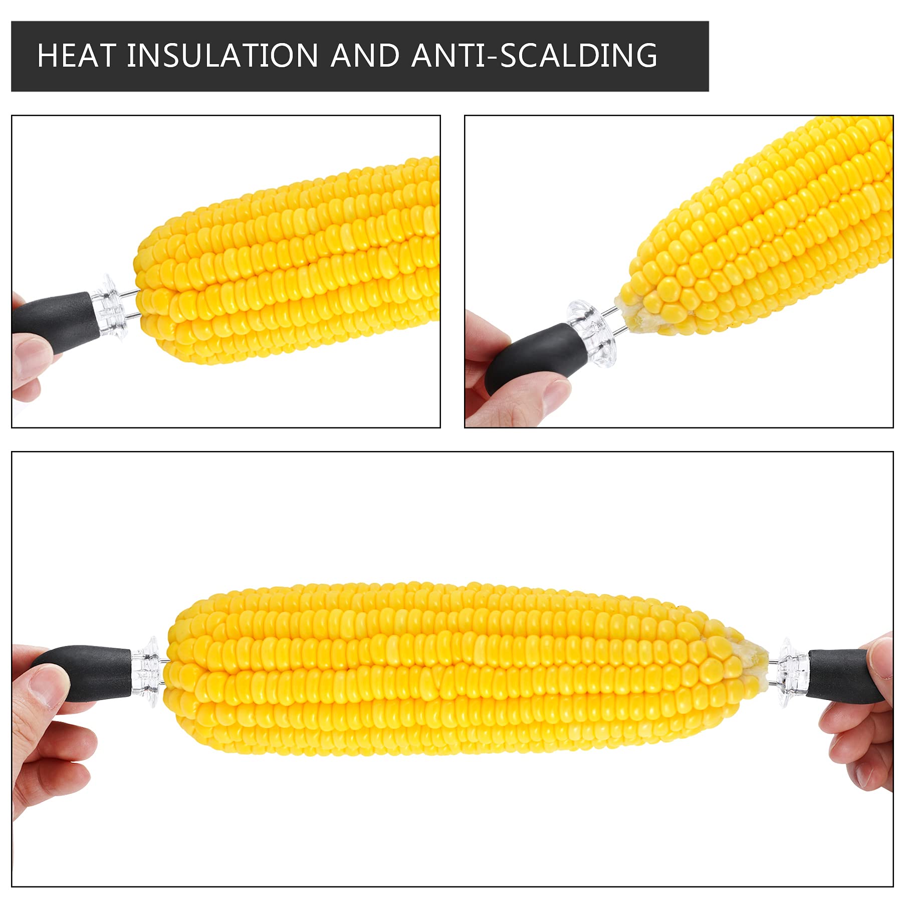AUGSUN heat-insulated design protects hands when handling hot corn.