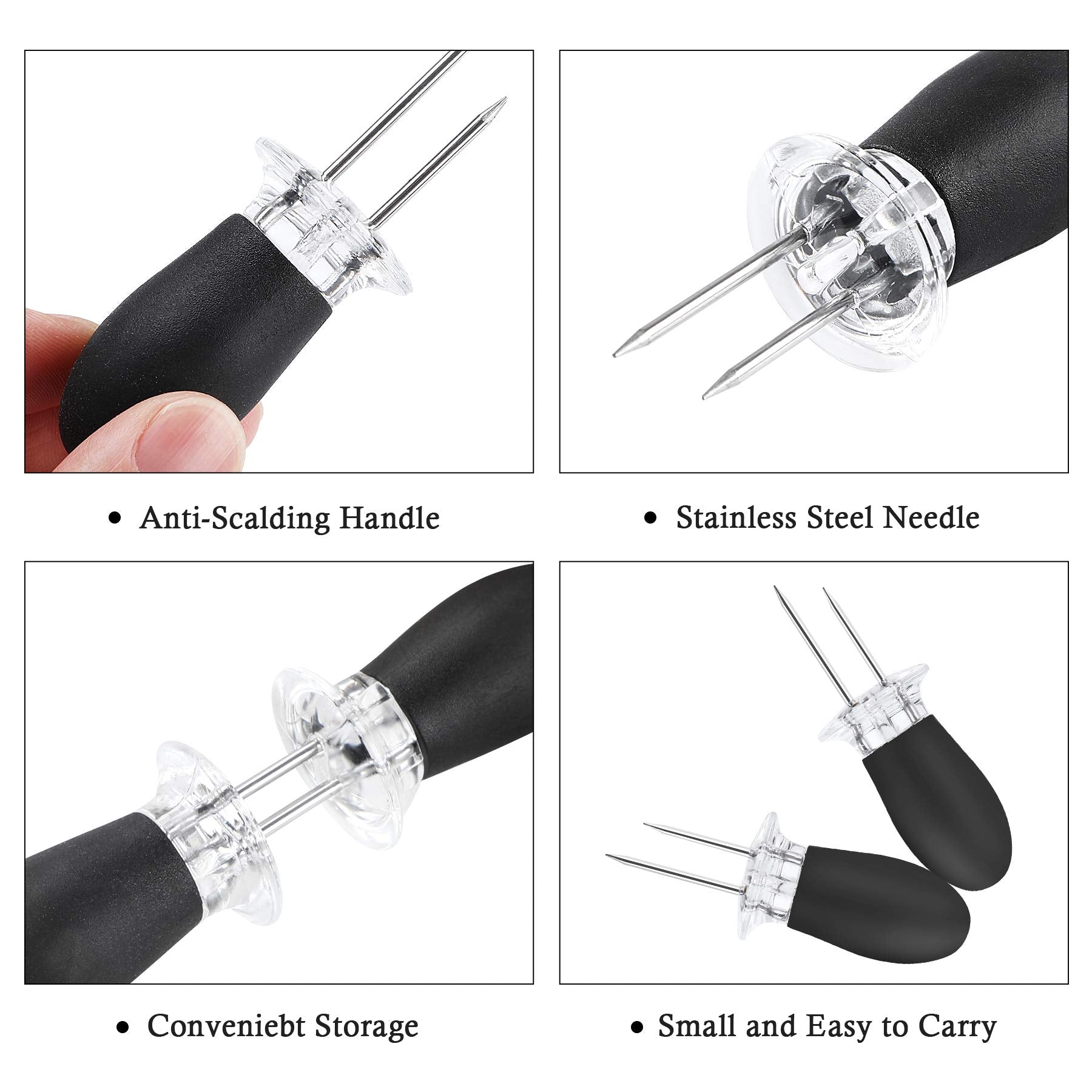 AUGSUN stainless steel prongs resist rust and clean easily.