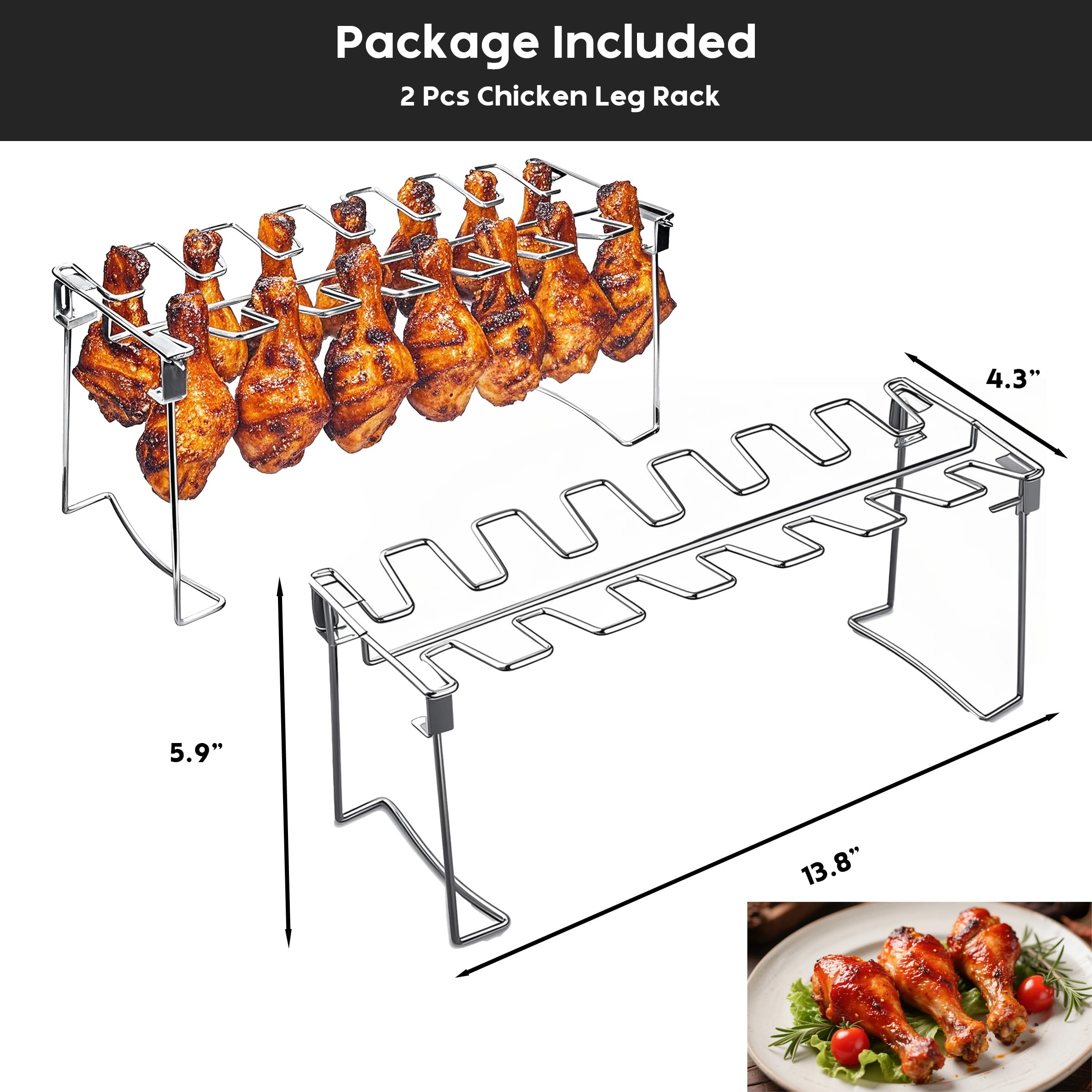 auisea Chicken Leg Rack portable for outdoor cooking at barbecues and trips